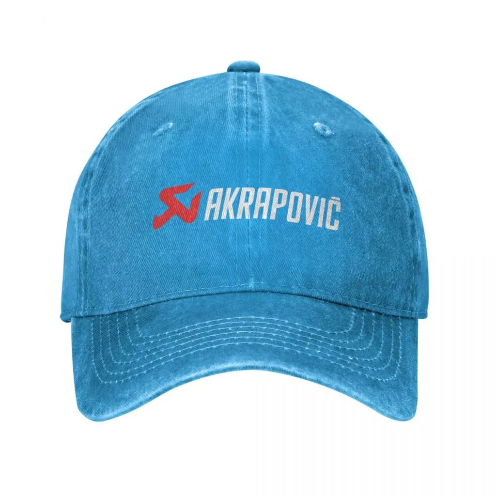 Blombongan Akrapovics Baseball Caps Distressed Denim Washed Cap AKS Motorcycle Outdoor All Seasons Travel Caps Hat