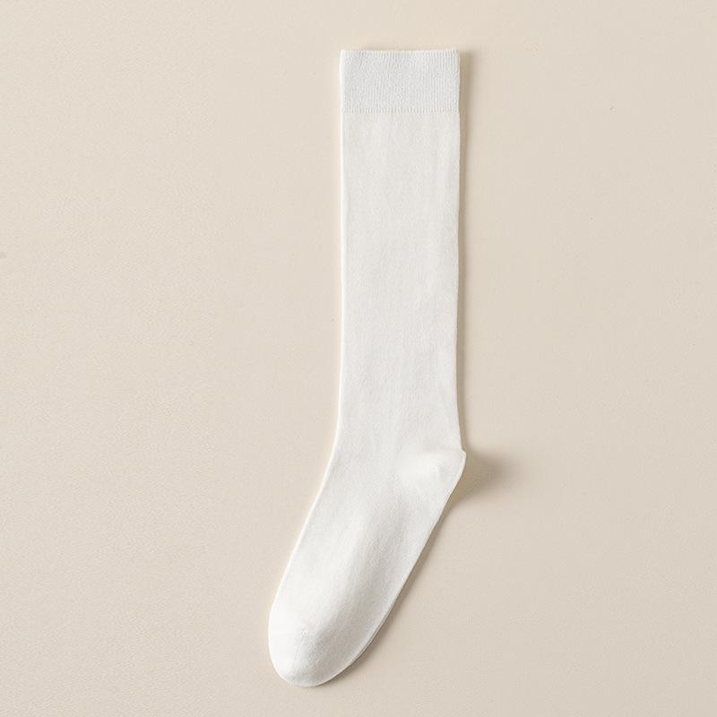 

Длинные чулки, Женские чулки до икры, Женские хлопковые чулки однотонные, не скатывающиеся, Высокие чулки для осени и зимы, махровые чулки 1 pair