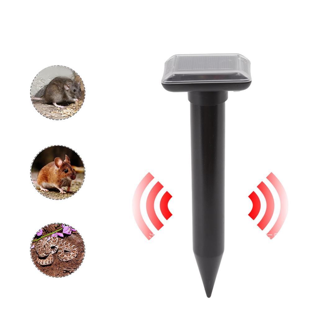 Mole Repeller Snake Repeller Ultrasound Snake Repeller Mini Solar Powered 360 Degree Buzzer Waterproof Mole Repeller for Outdoor