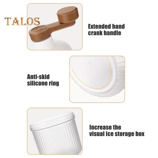 Stroj na ledovou tříšť Nerezová čepel Ručně ovládaný drtič ledu s formou na ledové kostky Přenosný manuální výrobník ledové tříště na smoothies, mléčné koktejly