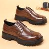 Autumn Men's Shoes Retro Tooling Shoes Casual Leather Shoes Youth Big Head Shoes British Martin Boots 2025