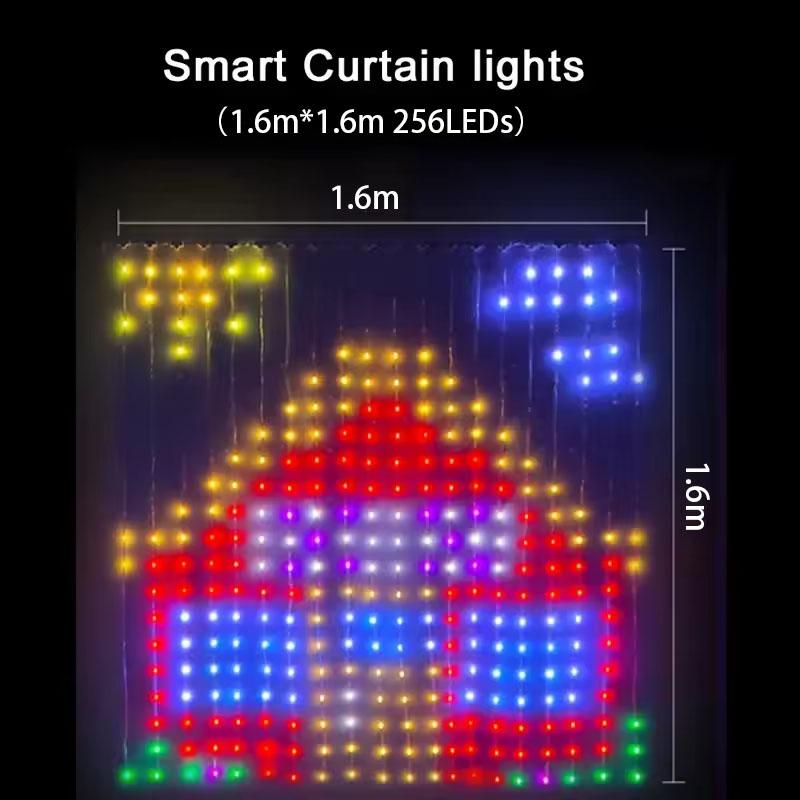 

Christmas Fairy Light Curtain Light with APP Control Outdoor Waterproof String Christmas Light for Holiday Party Christmas Decor USB