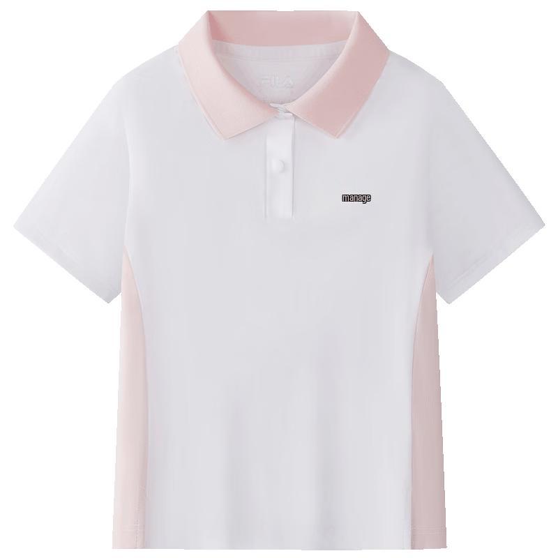 FILA Girls' Knit Short Sleeve Polo Shirt