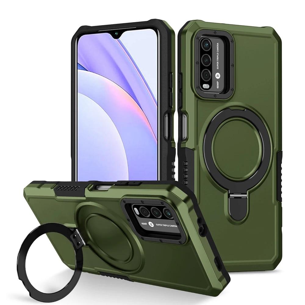 

Противоударный чехол KEYSION для VIVO Y20 Y20i Y20sG Y12S, силиконовый + ПК с металлическим кольцом-подставкой, чехол для телефона VIVO Y11 Y12 Y15 Y17 Y76 S 5G for VIVO Y76S 5G зелёный