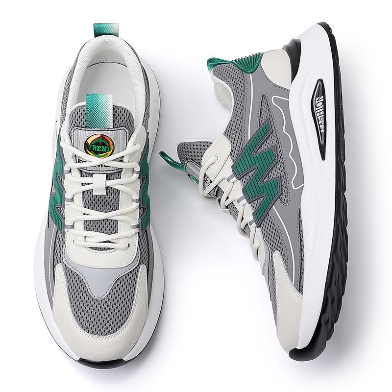 

New men s dad shoes trendy versatile sports shoes men s height increase casual mesh breathable trendy men s shoes 44 серый