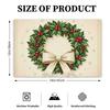 4pcs Set, 2D Flat Print Placemats - Elegant Christmas Wreath Rectangular Table Mats for Holiday Gatherings, Family Parties, Picn