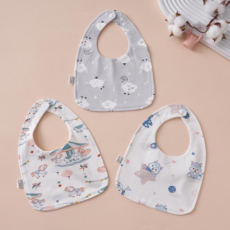 U-Shaped Pure Cotton Bib - Super Soft, Waterproof, Adjustable for Newborns, Ideal for Autumn/Winter