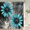 Watercolor Red Roses Flowers And Butterflies Shower Curtain Bath Curtain Printing Bathroom Curtains For Home Decoration Curtain