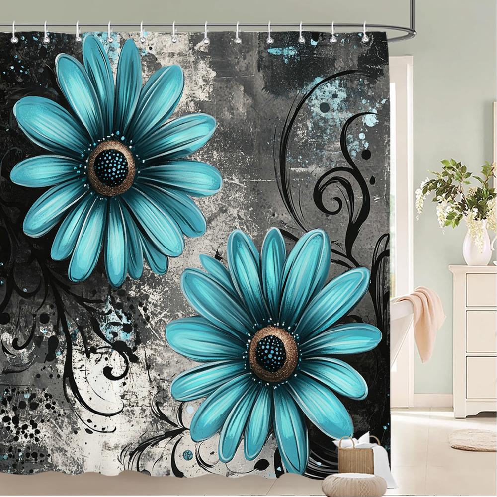Watercolor Red Roses Flowers And Butterflies Shower Curtain Bath Curtain Printing Bathroom Curtains For Home Decoration Curtain