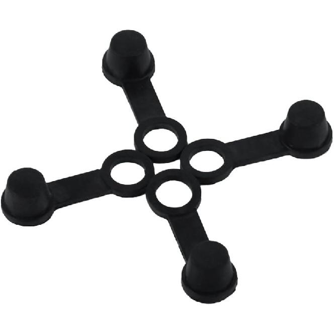 4 Pcs Rubber Brake Bleed Nipple, Keenso Brake Bleeder Screw Bleed Nipple Dust Cover With Keeper for 8mm Motorcycle Motorbike Black