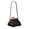 Light Luxury Retro Clip Handbag Party Dinner Bag Fashion Premium Metal Clip Buckle Change Bag Underarm Bag