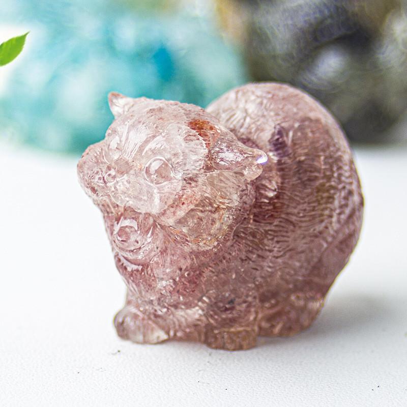 Crystal Resin Animal Decor With Agate Stones For Home Office Desk Art Gift For Friends