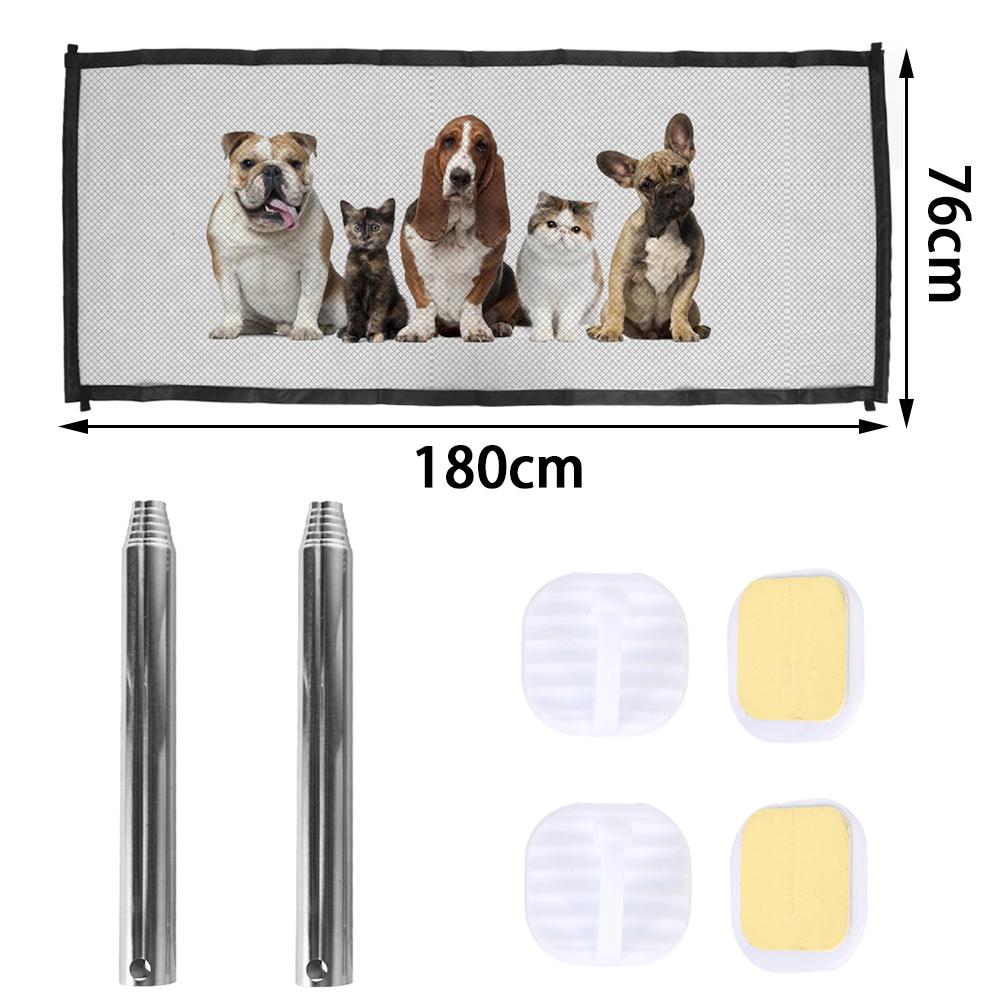 Pet Dog Fence Gate Safe Guard Safety Enclosure Folding Dog Fences Dog Gate The Ingenious Mesh Magic Pet Gate Pet Supplies
