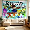 Custom Name Personalized Sprunki Game Print Tapestry, Wall Art Decor, Bedroom, Dorm, Apartment, LivingRoom, Party Backdrop, Gift for Birthday