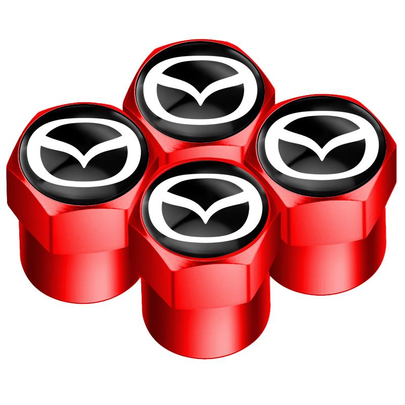 Car Tire Wheel Valve Caps Cover + Suede Car Key Chain Ring Keychain For Mazda CX3 CX-5 CX5 CX7 CX9 MX5 Axela ATENZA Accessories FF2