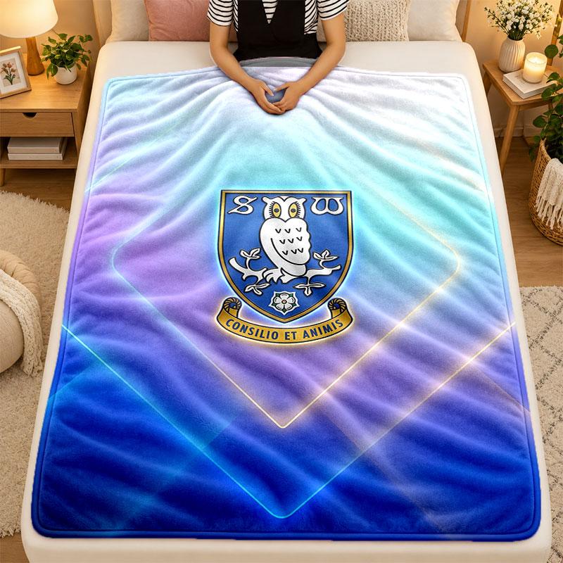 Flannel BlanketSheffield Wednesday Football Warm Soft Throw Blanket for Indoor Sofa Bed Living Room Use