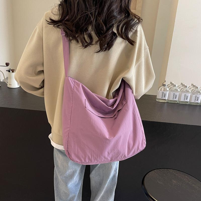 Solid Color Women's Tote Bag Large Capacity Shoulder Crossbody Bag