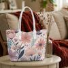 Floral Print Tote Bag for Women Cute Stylish Lightweight Shoulder Bag for Work Shopping Daily Use