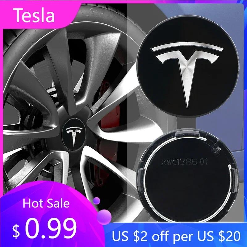 Adesivo per Auto 2025 Nuovo Tesla 4pz 56mm Copricerchi per Auto per Tesla Model S X 3 Y Roadster Accessori Tappo Centrale per Cerchi A