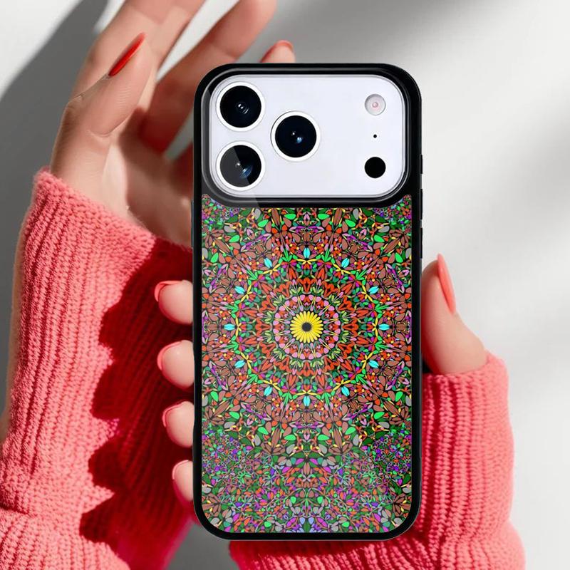 Indian Floral Henna Mandala Soft Phone Case for iPhone 17 16 15 14 13 Pro Max Back Cover for 12 11 Pro Coque