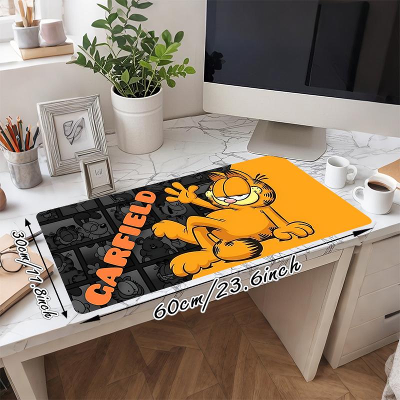 1Pc Garfield'S Playful Pose Gaming Mouse Pad Keyboard Desk Mat Non-slip Rubber Lock Edge Waterproof Computer Mousepad for Office Home Decor Ey13