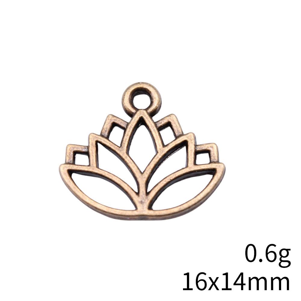 Flower Bud Charms Mini Floral Pendant Alloy Metal Leaf Findings Elegant Plant Jewelry Making Supplies For
