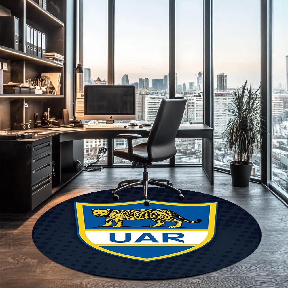 Los Pumas Printed Round Rug Carpet Chair Rug Area Rug Entryway Doormats,for Office Chair Living Room Bedroom Kitchen Room.
