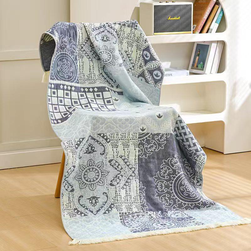 New Soft Ethnic Style Sun God Cotton Bath Towel - Skin-friendly & Absorbent