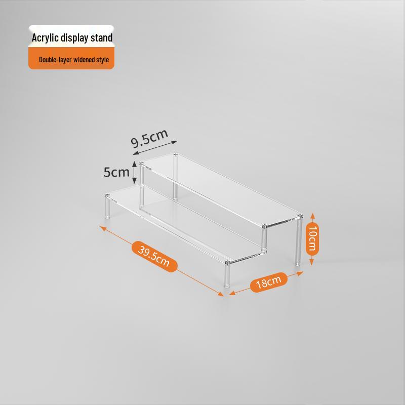 Acrylic Tiered Display Stand for Figurines and Blind Box Dolls - Transparent Home Organizer