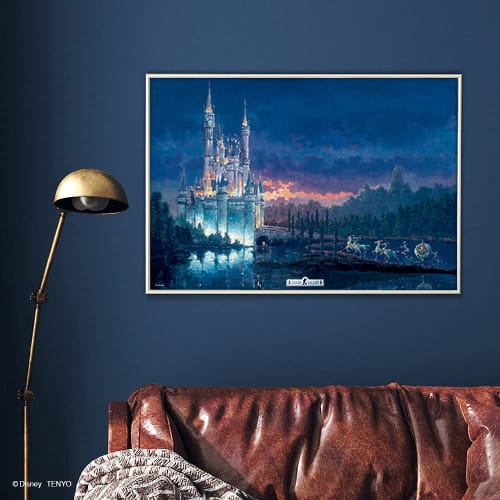 Tenyo [Made in Japan] Aluminum puzzle frame Disney exclusive Safety panel for 1000 pieces White (51x73.5cm) One-touch front opening method Lock functi