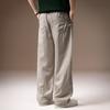 High-end Lyocell Tencel comfortable loose straight trousers men's spring and summer thin pleated texture quick-drying casual trousers