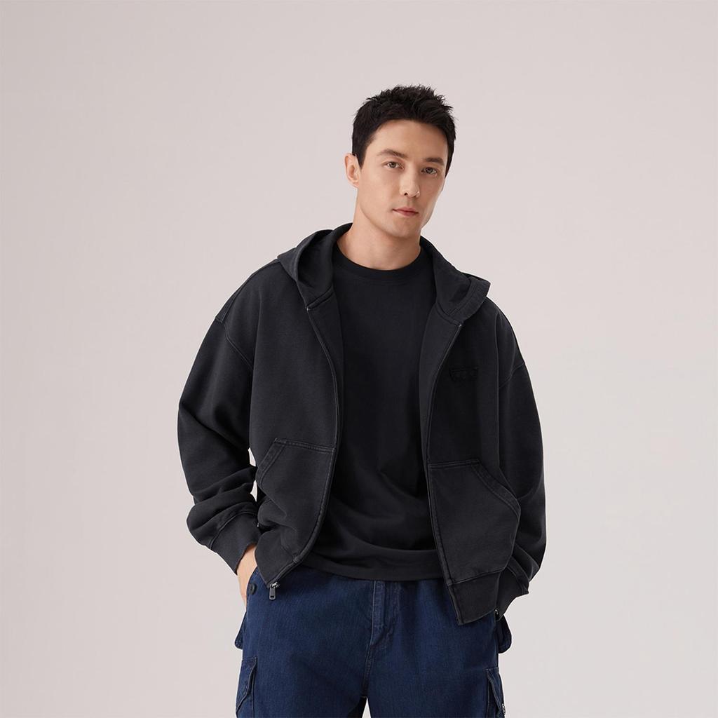 Levi's Men's Relaxed Fit Full-Zip Hoodie Black 006P6-0001