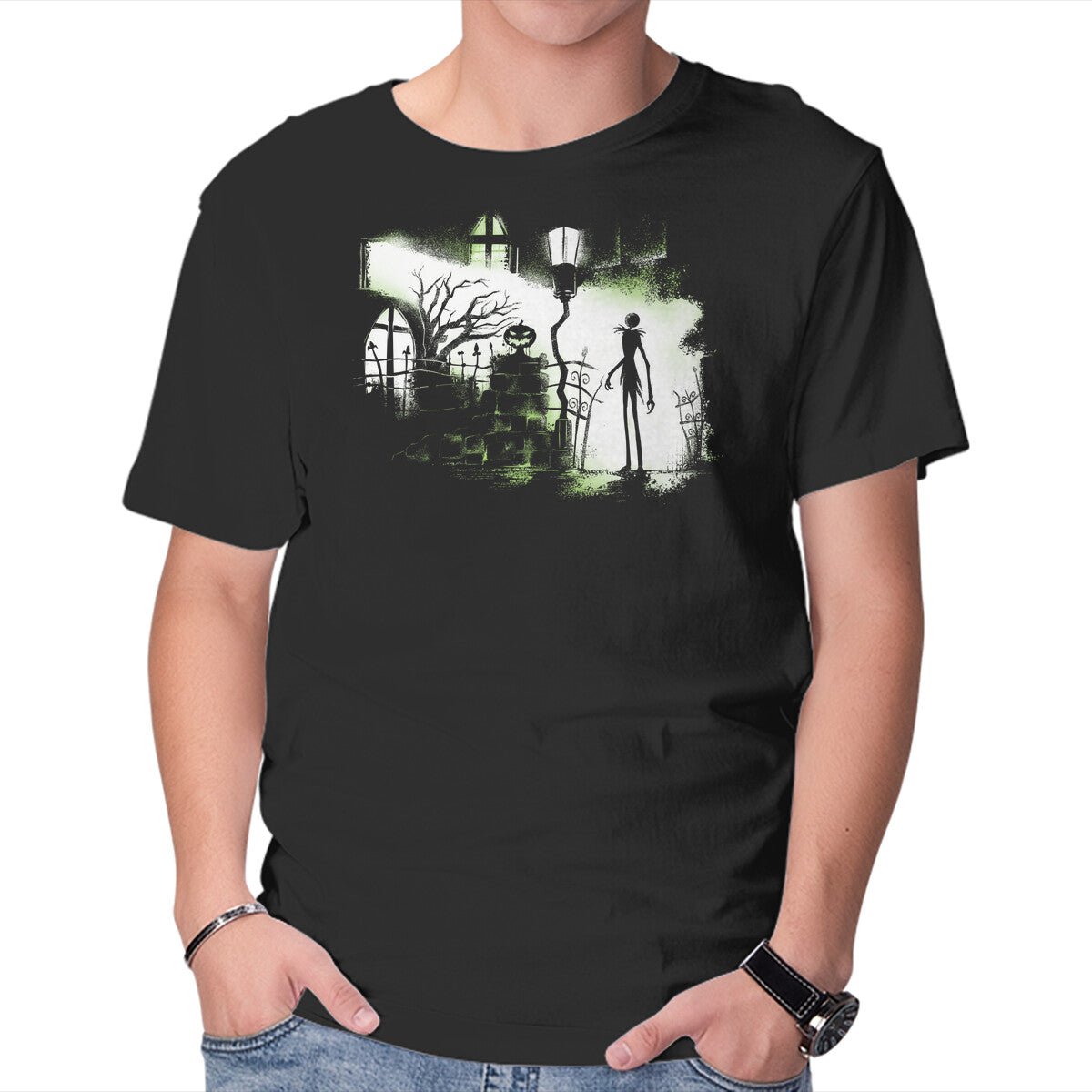 Unisex Crew Neck T-Shirt The Exorcism Before Christmas Graphic Short Sleeve Casual Tee S