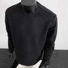 Men's Solid Color Patchwork Hoodie with Regular Shoulder and Long Sleeves