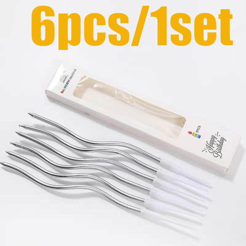 1/3Set Creative Curve Birthday Cake Candles Christmas Party Cake Baking Supplies Decoration Halloween Romantic Candles