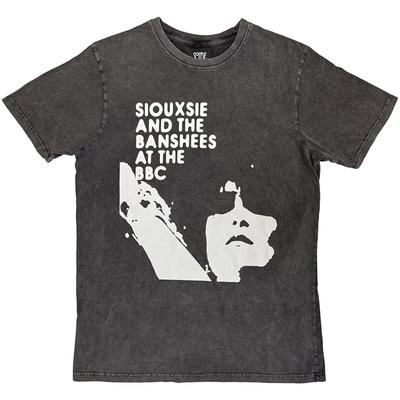 Siouxsie & The Banshees Stone Wash T-Shirt: At The Bbc (Charcoal Grey) OFFICIAL