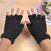 Winter gloves men's plush thickened warm winter gloves men's plush wool knitted gloves