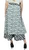Phagun Double Layered Reversible Floral Printed Cotton Black Long Wrap Skirt