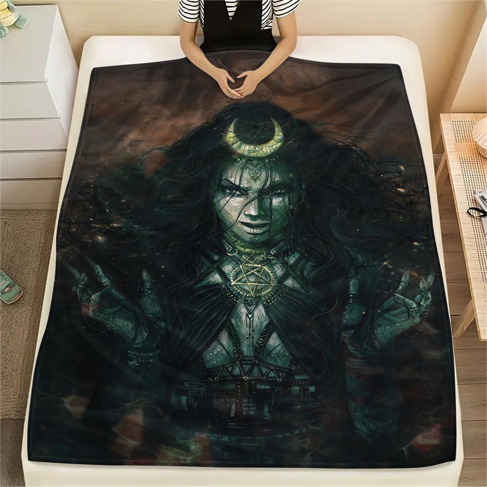 1Pc Alien Earth Print Flannel Blanket, High Quality Comfortable for All Seasons, Home Decor, Warmth and Comfort, Perfect for Christmas Gifts