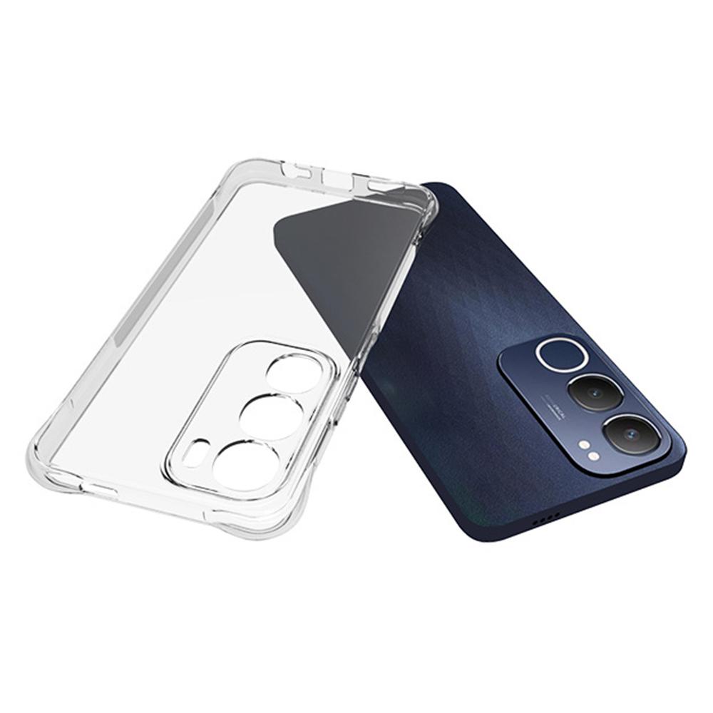 

For vivo Y19s 4G TPU Phone Case Non-Slip Transparent Mobile Phone Cover Style A
