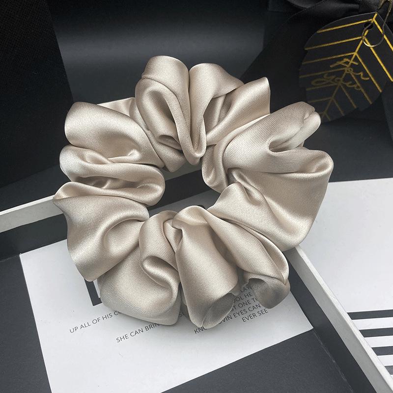 Premium Satin Solid Color Scrunchie for Women - Korean Style Elastic Hair Tie