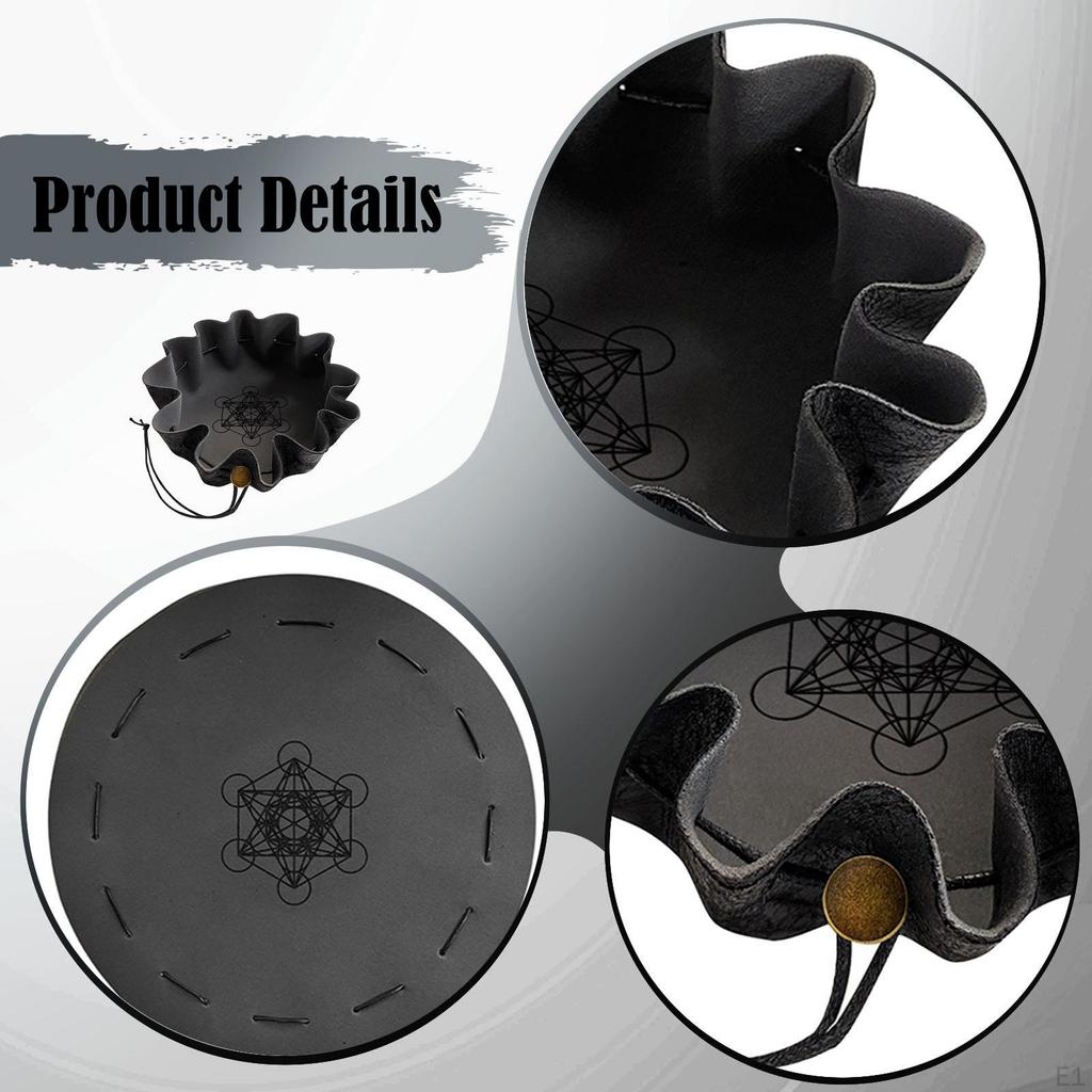 Dice Tray Drawstring Bag Pouch Rolling Tray,Storage Case for Keys Role Playing Table Games RPG