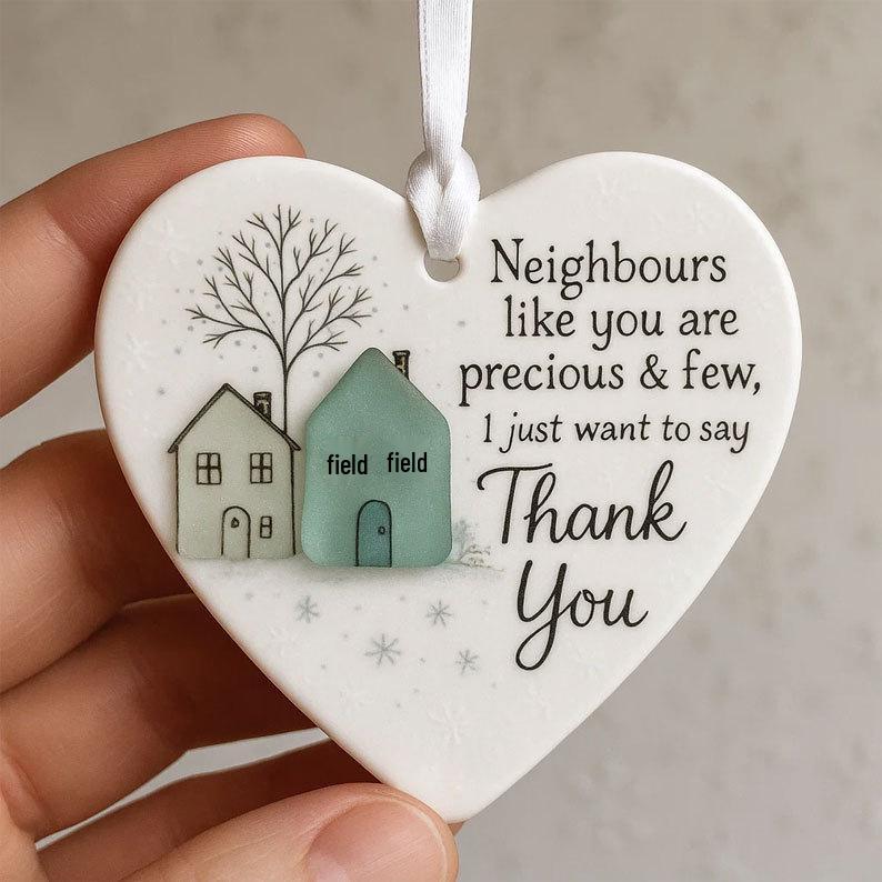 Cross-Border Friendship Sea Glass Heart Ornament