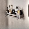 Bathroom Storage Rack, Space Aluminum, Non Perforated Wall, Single-Layer Square Bathroom, Shower Room, Bathroom Storage Basket