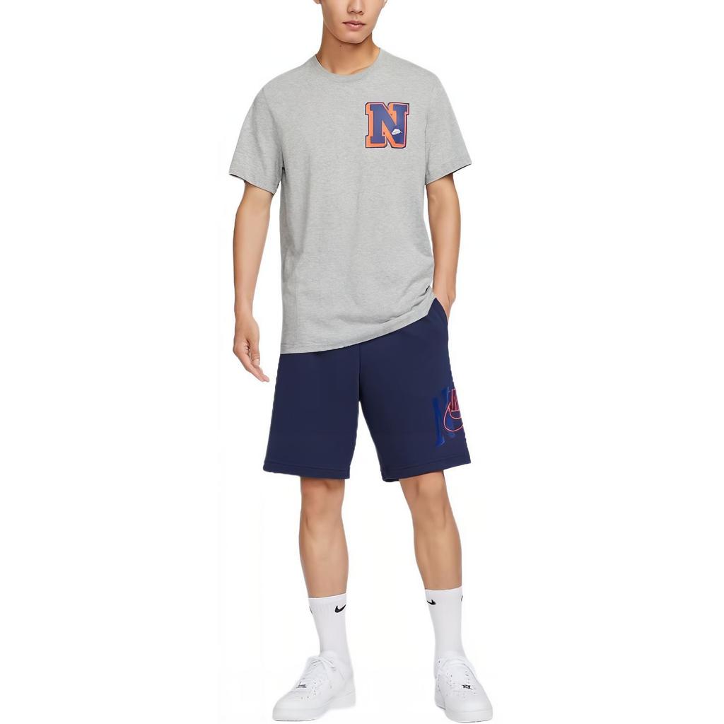Nike Vintage Letter Casual Short Sleeve T-Shirt Men Tops Dark-Gray FV3773-063