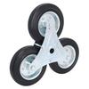 Stair Climbing Wheel 6 Inch 300LBS Load Capacity Heavy Duty Triangular Wheel Solid Rubber Shopping Cart Caster