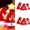 Christmas Santa Hat Decorative LED Santa Cap Festival Holiday Party Dress Up Unisex Felt Santa Hat for Adults Children