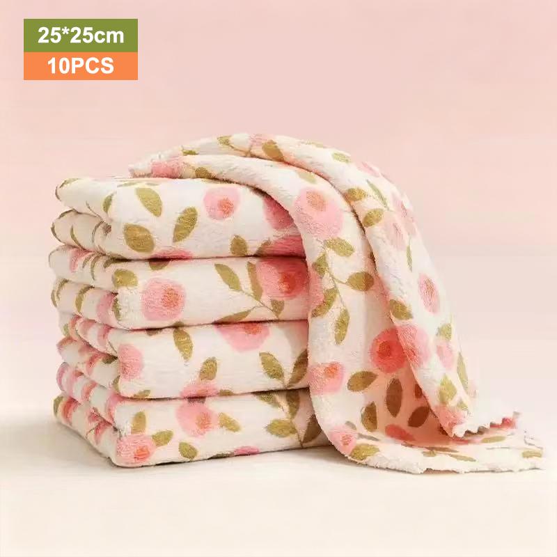 Non-Stick Oil Kitchen Dish Cloths 10 Pcs Super Absorbent Reusable Towels for Household Kitchen Cleaning Chores A5