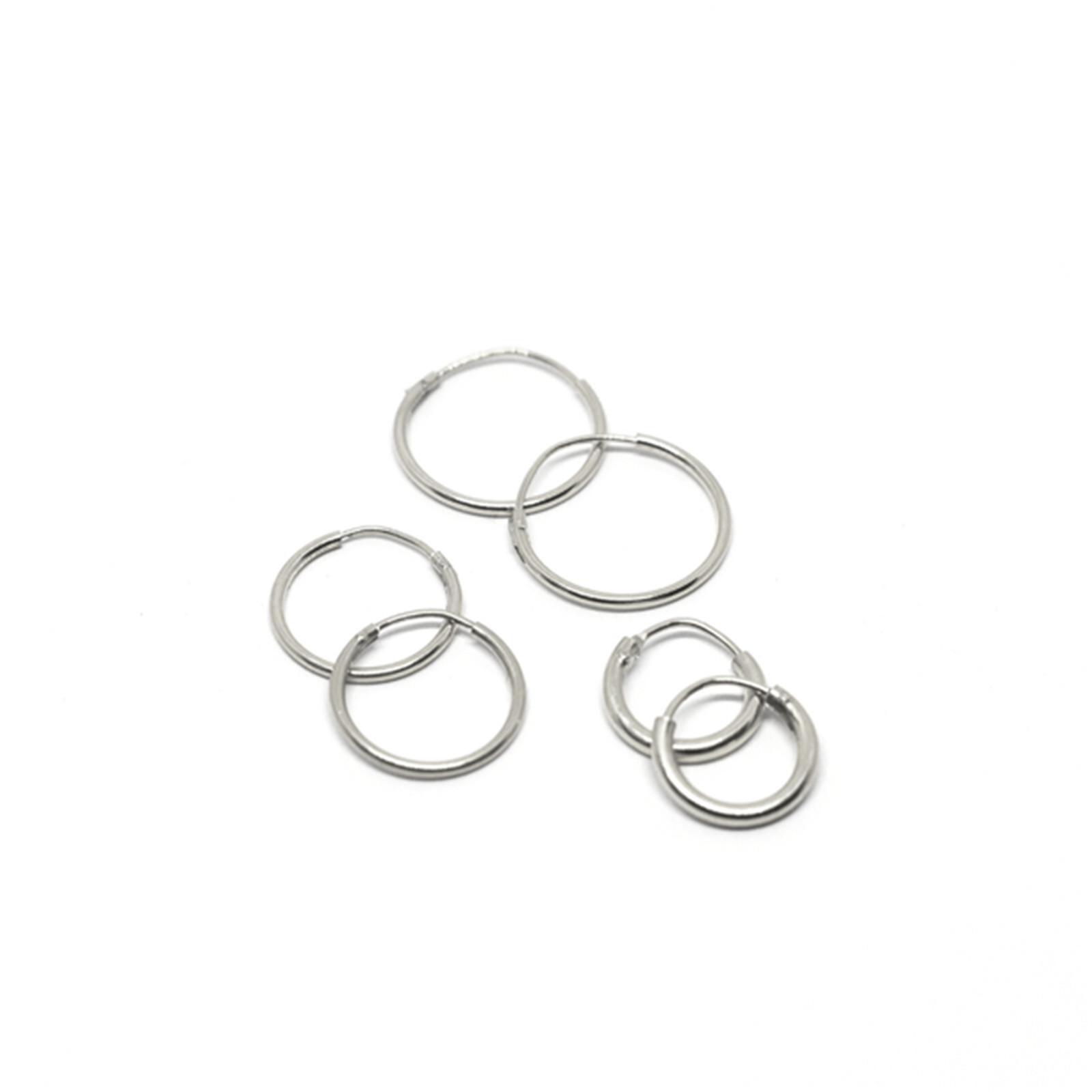 

Стерлинговые серьги | Мини-обручи разных размеров | 3 пары One Size серебряный