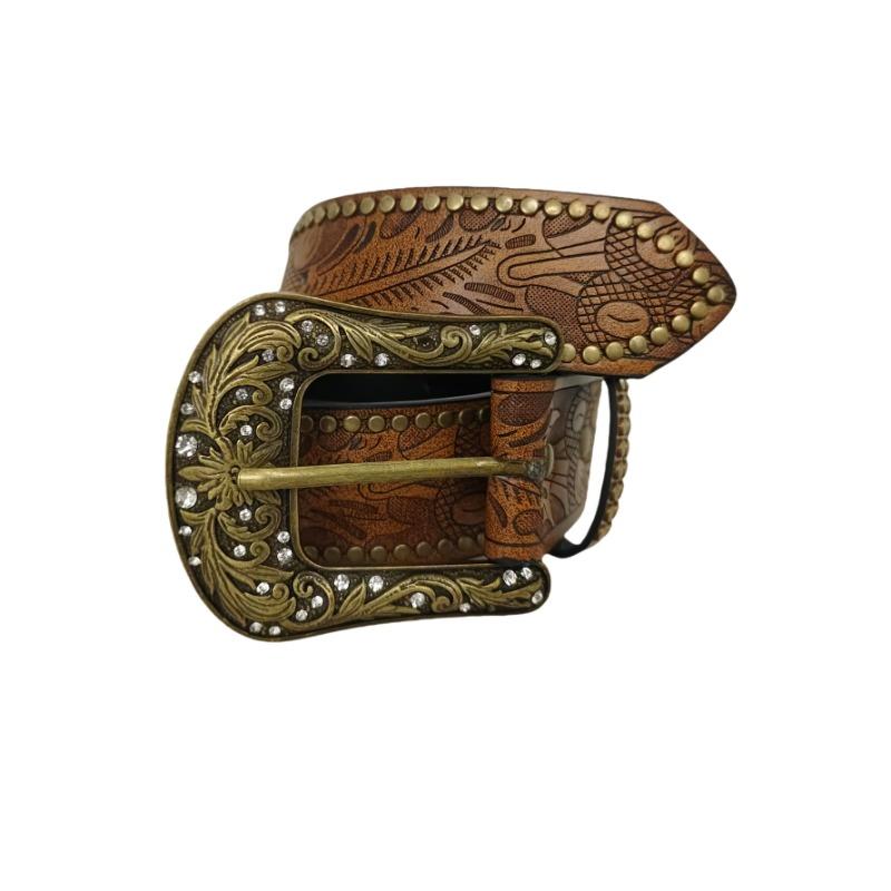 This Autumn's New European and American Style Engraved Belt Is Versatile for Women and Can Be Paired with A Jeans Belt
